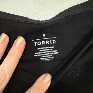 Torrid off shoulder black top
